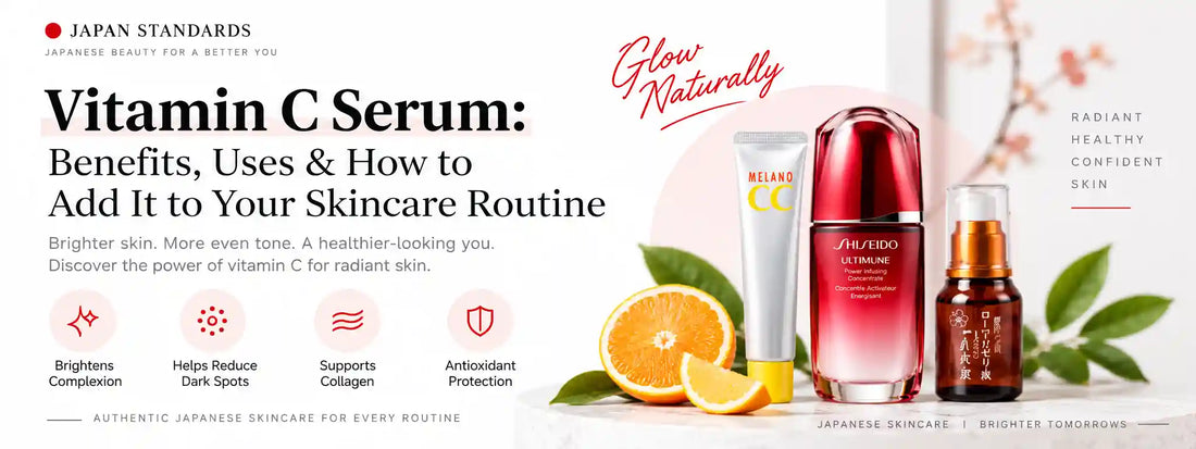 Japanese vitamin C serum skincare products and benefits for a brighter-looking complexion