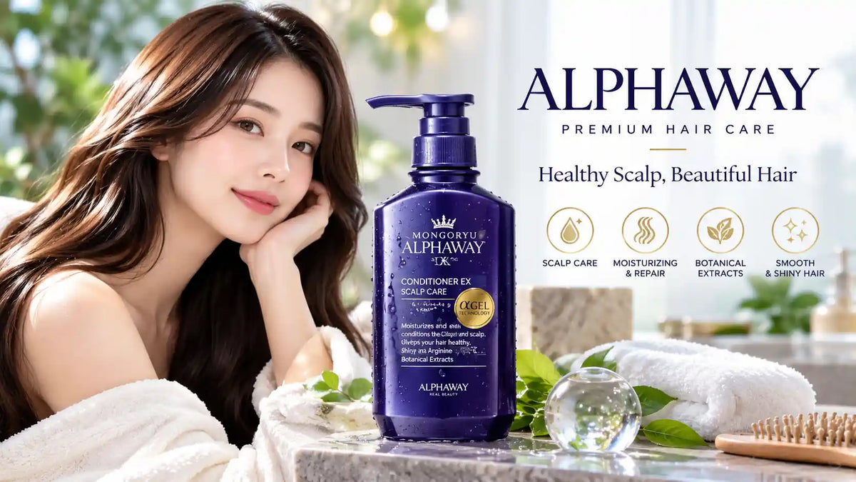 ALPHAWAY Conditioner EX Scalp Care 350g hair conditioner for scalp care, moisturizing, hair repair, and smooth, shiny hair.