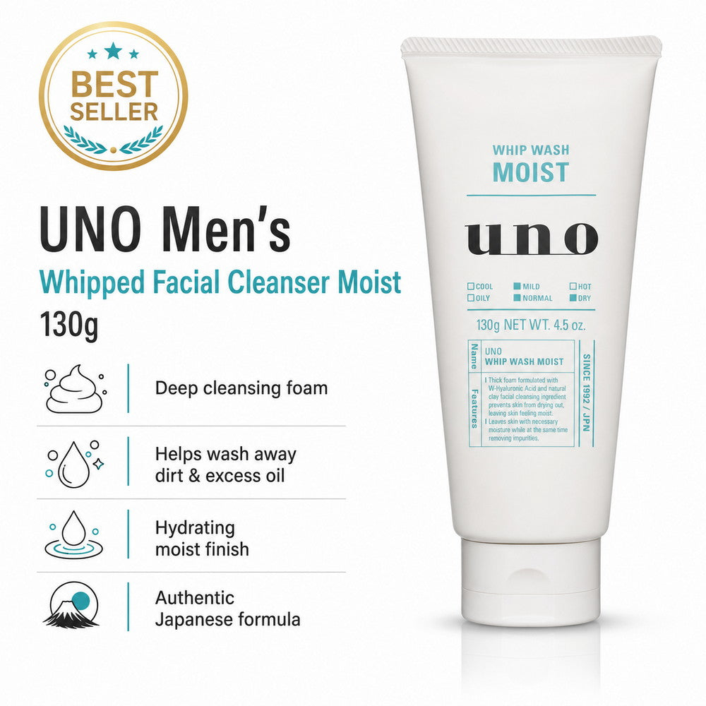 UNO Men's Whipped Facial Cleanser Moist 130g