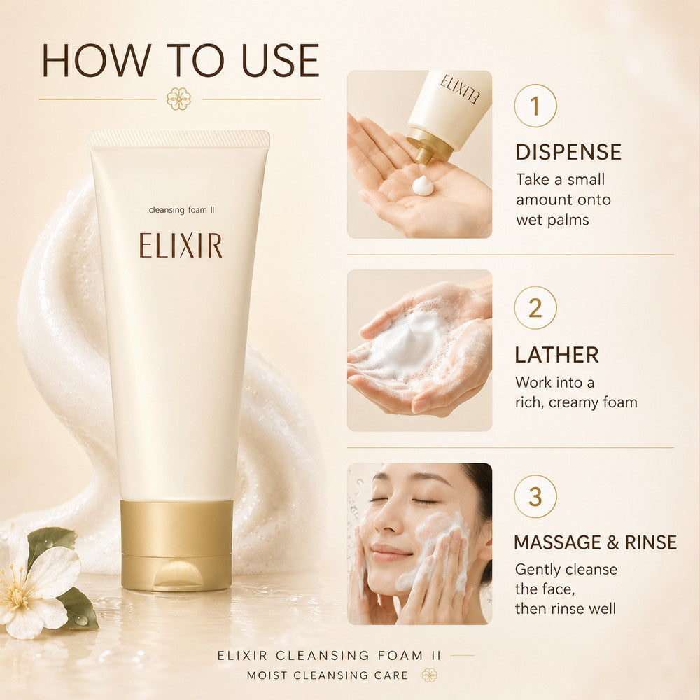 ELIXIR Cleansing Foam II Moist 145g