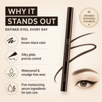 Silky Liquid Eyeliner Waterproof Brown Black 1pc