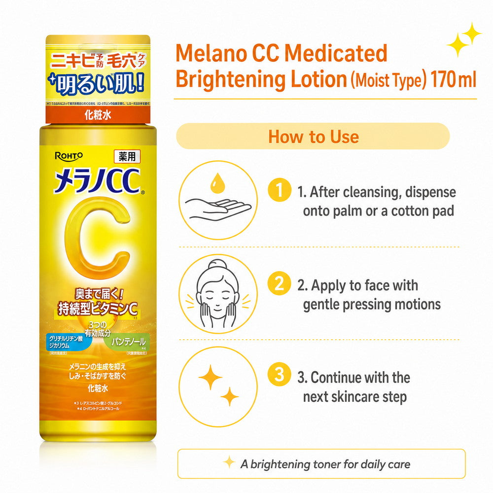 Melano CC Medicated Brightening Lotion (Moist Type) – Vitamin C Hydrating Toner 170ml