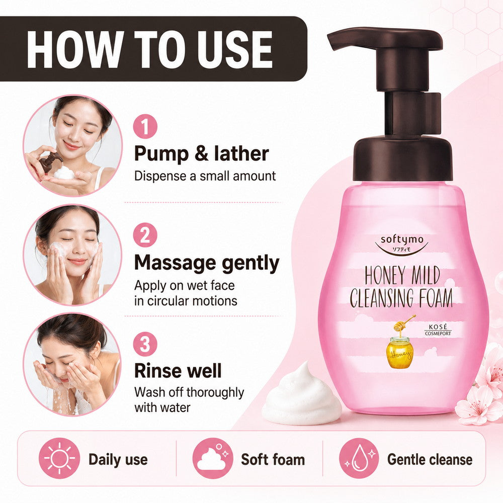 Softymo Honey Mild Cleansing Foam 200ml