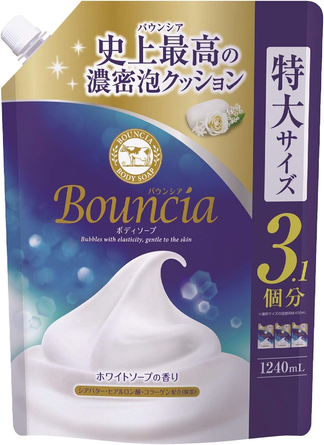 [Kyoshinsha]Bouncia Body Soap Refill (1240ml)