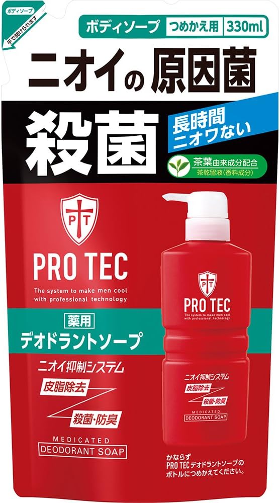 [Lion] PRO TEC Deodorant Soap Refill (330ml)