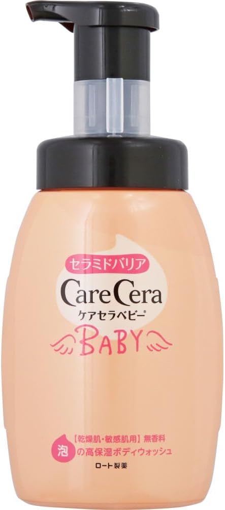[Rohto] CareCera Baby Foam Moisturizing Body Wash 450ml
