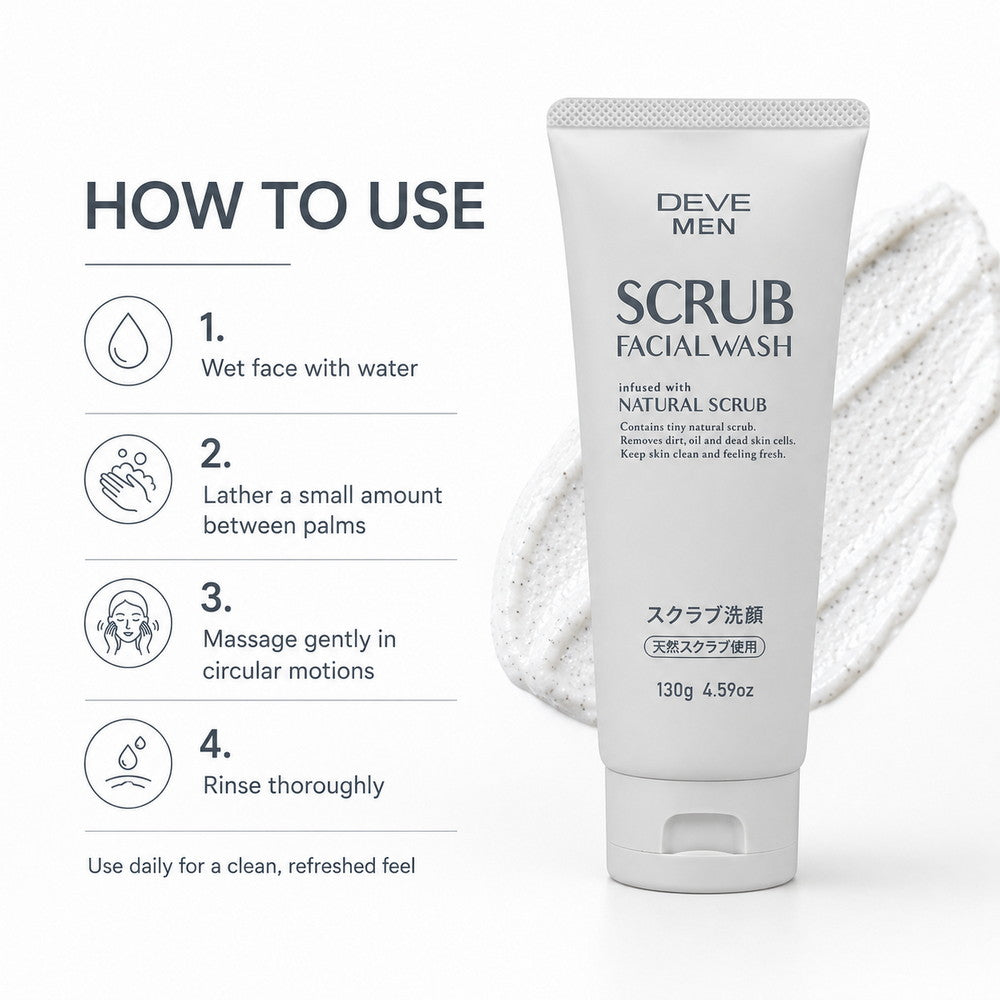 Deve Men Scrub Facial Cleanser 130g