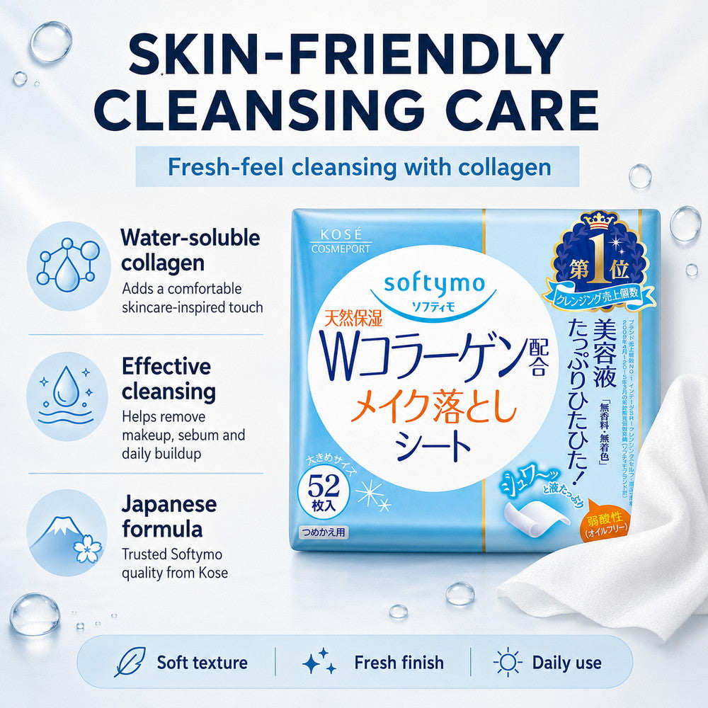 Softymo Collagen Makeup Remover Sheet 52 sheets
