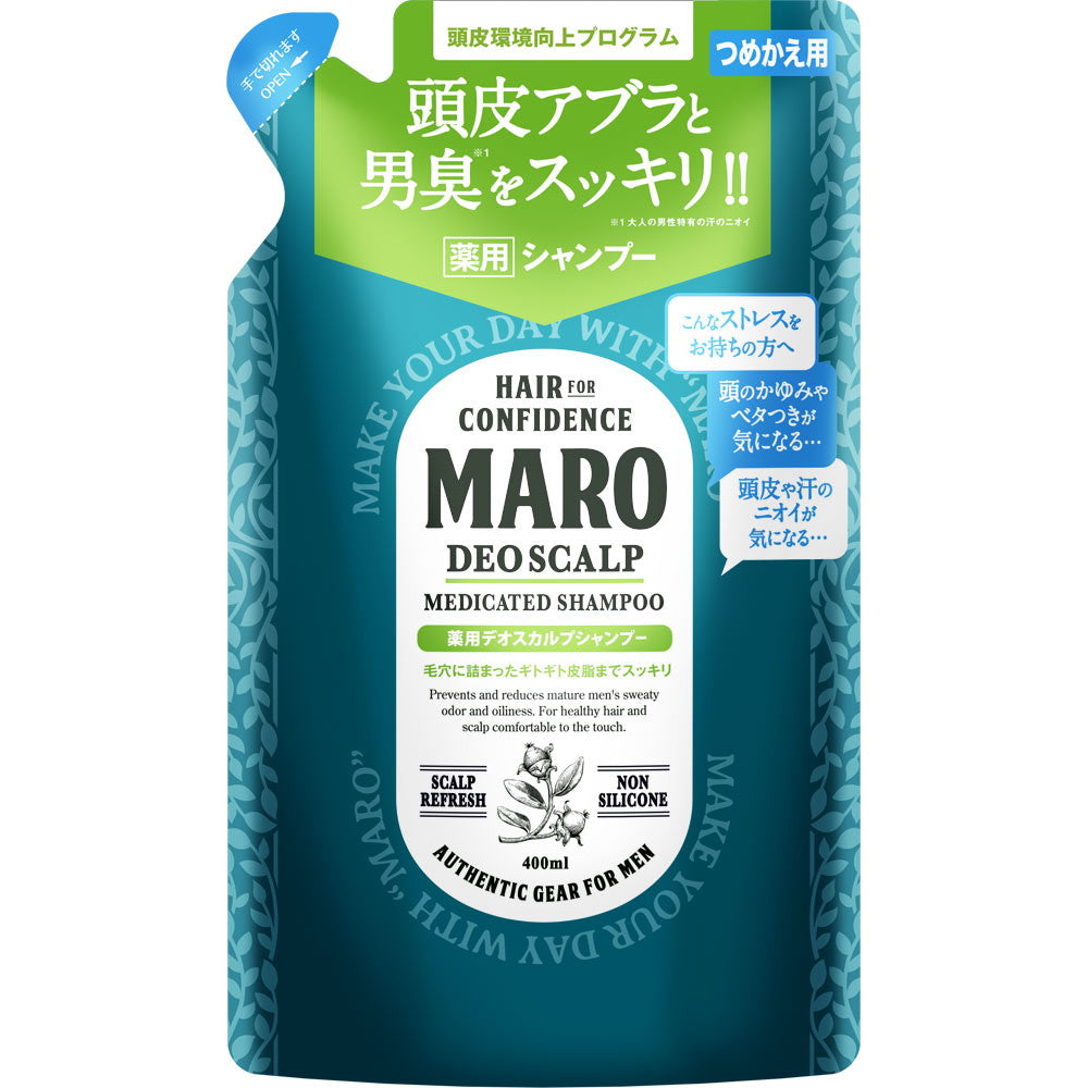 MARO Men's Medicated Deo Scalp Shampoo Refill 400ml