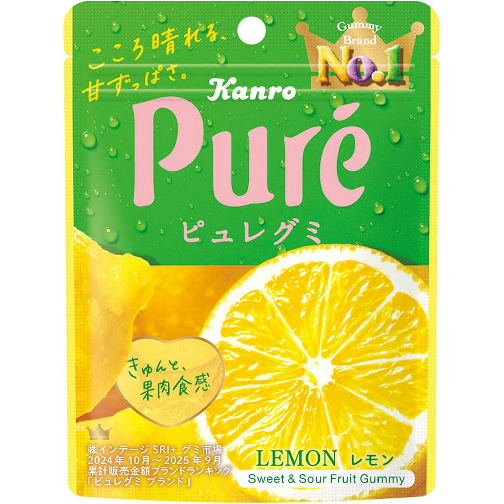 Pure Gummy Juicy Sour Gummy Candies Lemon Flavor (Pack of 6)