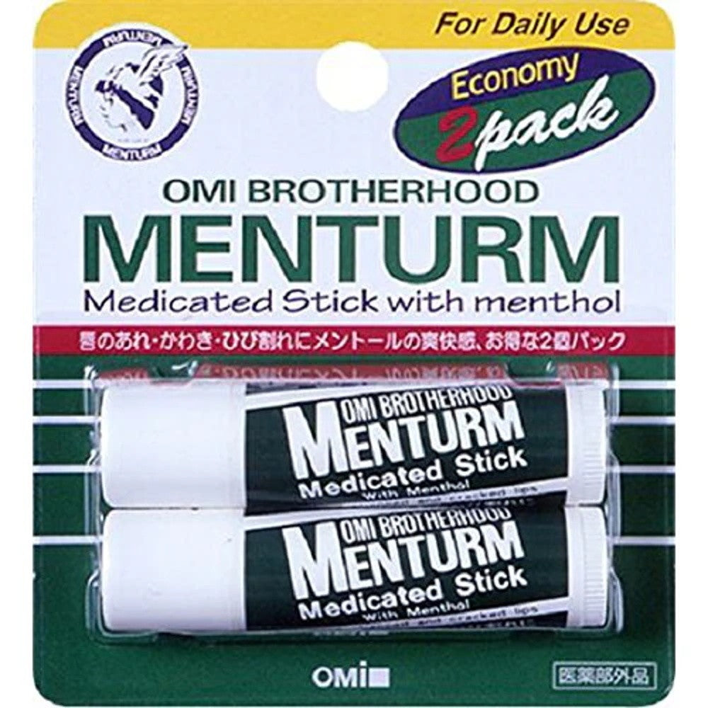 Menturm Medicated Lip Balm Stick (Economy Pack) 4g × 2