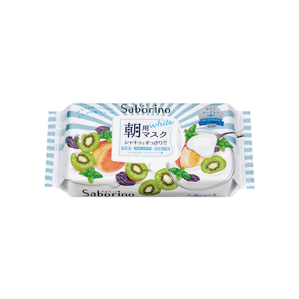 Saborino Morning Fresh Fruit Face Mask White Type 28 sheets