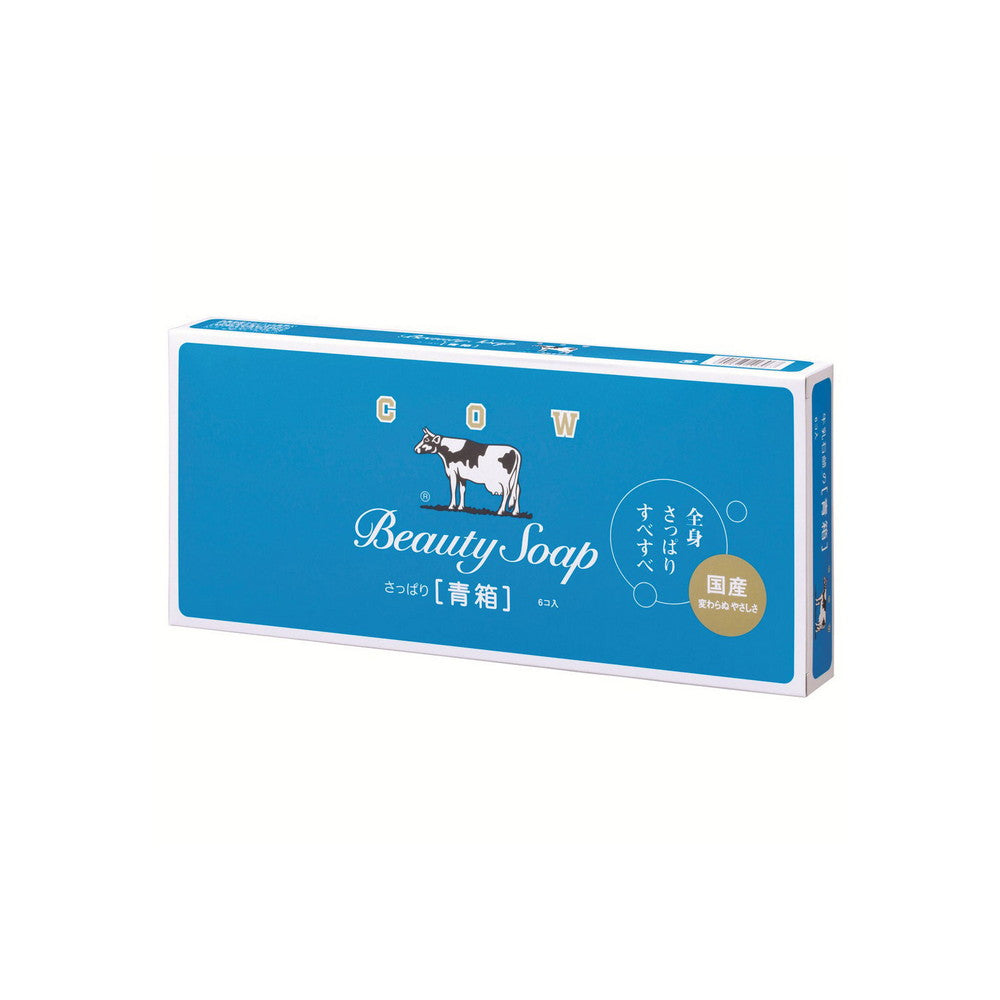 COW Brand Blue Box Soap Set – Moisturizing Bath Soap (6 Bars x 85g)