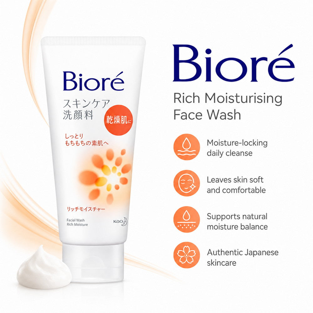Biore Skincare Rich Moisturising Face Wash 130g