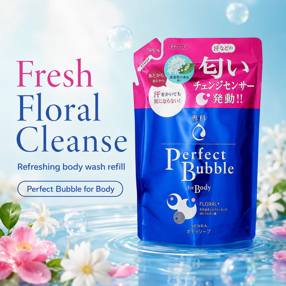 Senka Perfect Bubble for Body Floral Plus Body Wash 350ml