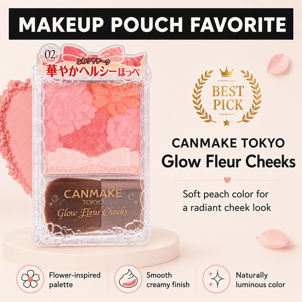 CANMAKE TOKYO Glow Fleur Cheeks 01 Peach Fleur 6.1 g