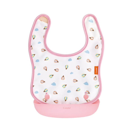 Baby Label Oil-Repellent Feeding Apron for Babies Hot Air Balloon 2M+