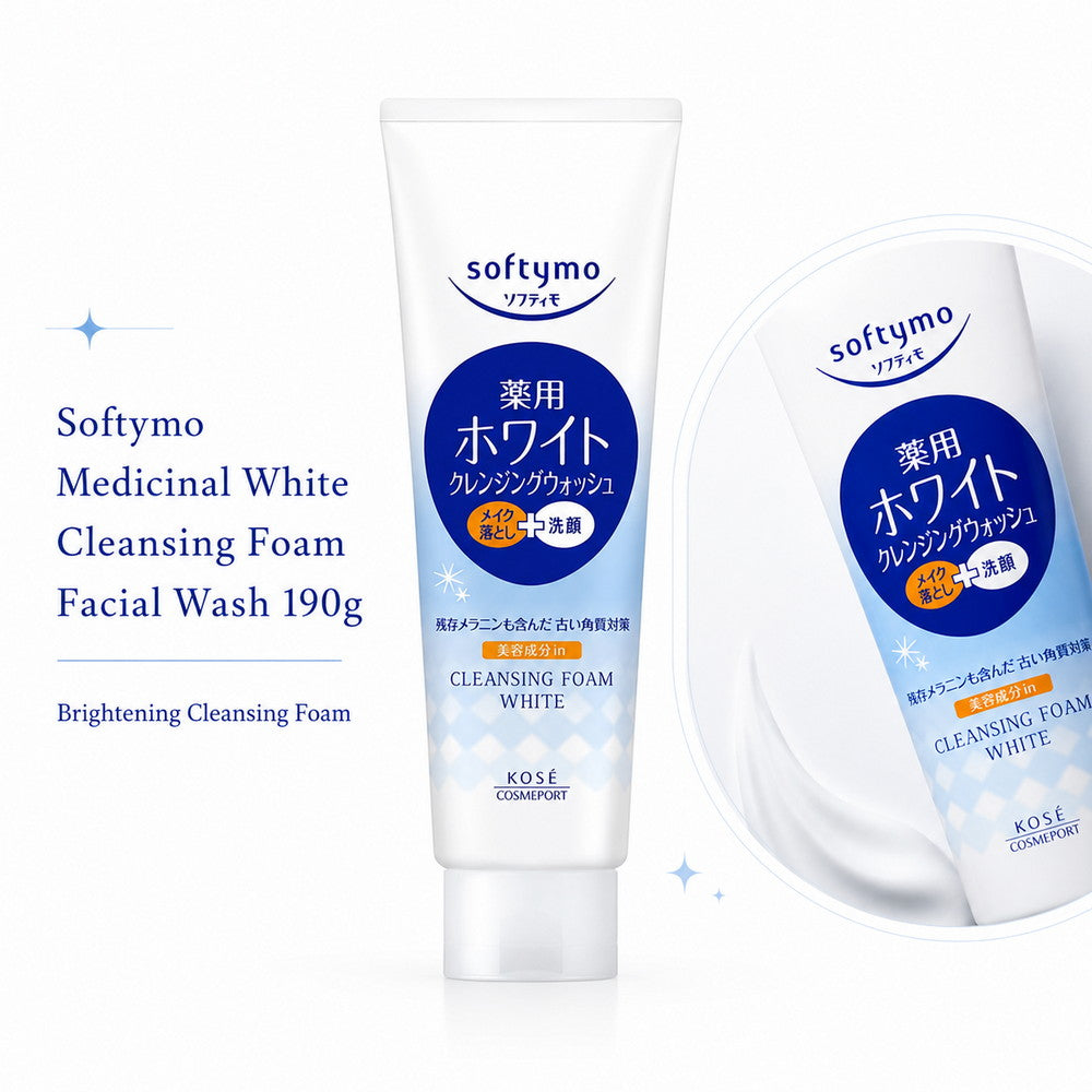Softymo  Medicinal White Cleansing Foam Facial Wash 190g