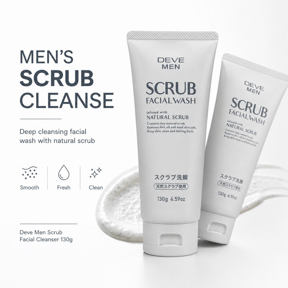 Deve Men Scrub Facial Cleanser 130g