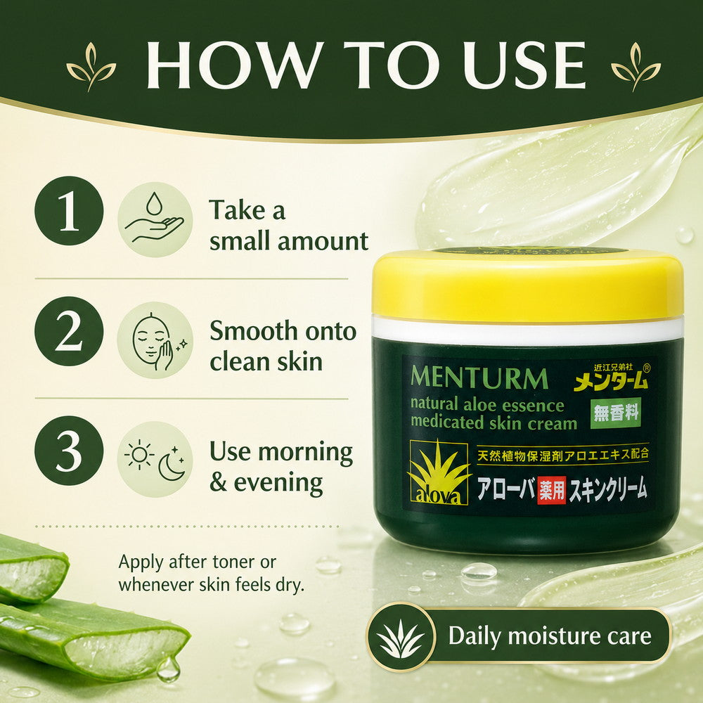Menturm Natural Aloe Essence Medicated Skin Cream 185g