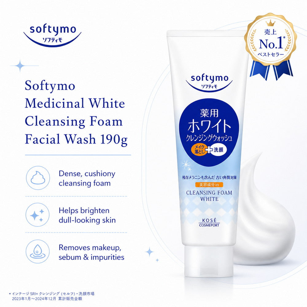 Softymo  Medicinal White Cleansing Foam Facial Wash 190g
