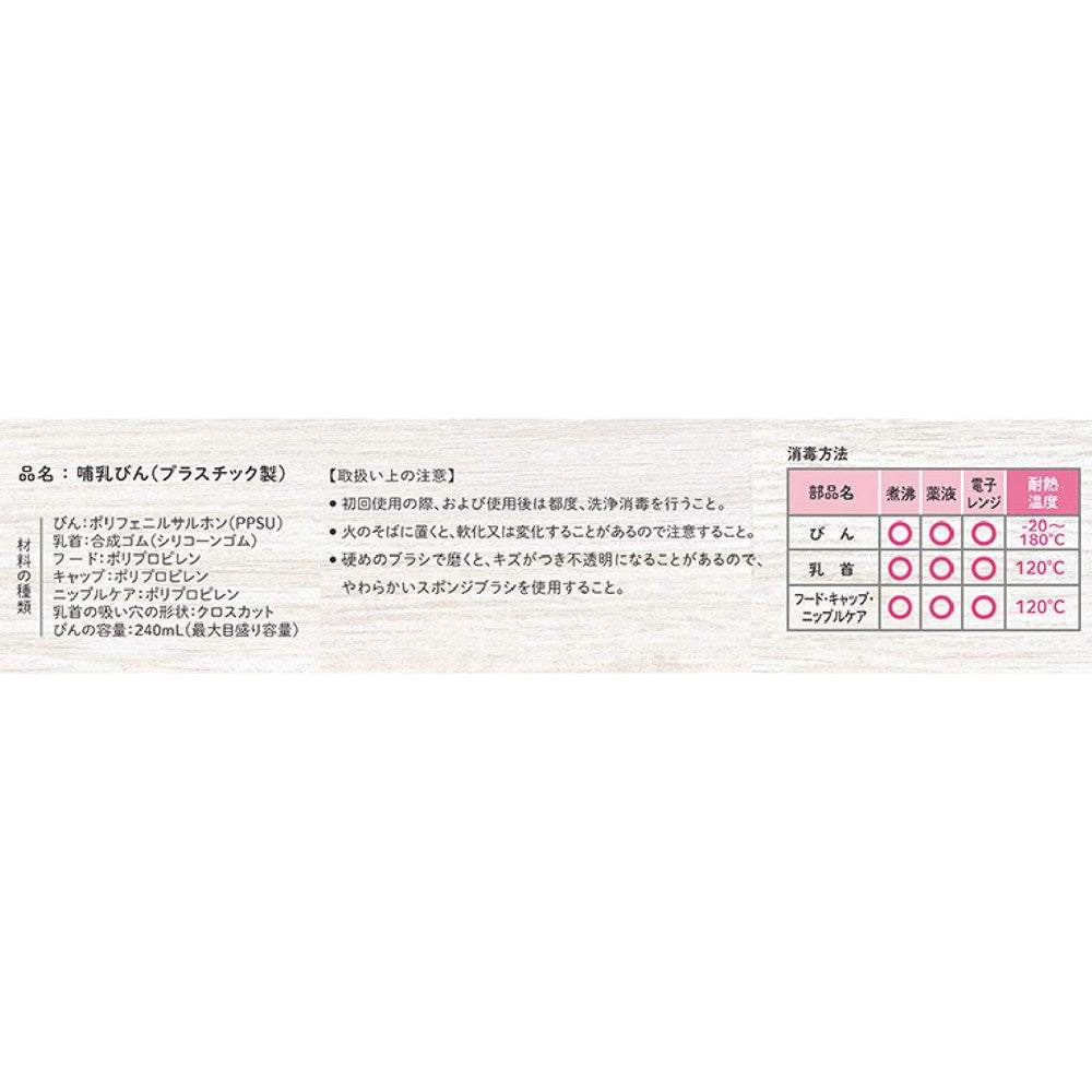 CHUCHU Baby PPSU Feeding Bottle Slim Type 240ml