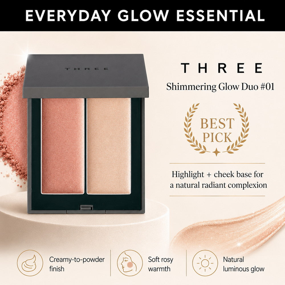 THREE Shimmering Glow Duo #01  5.2g