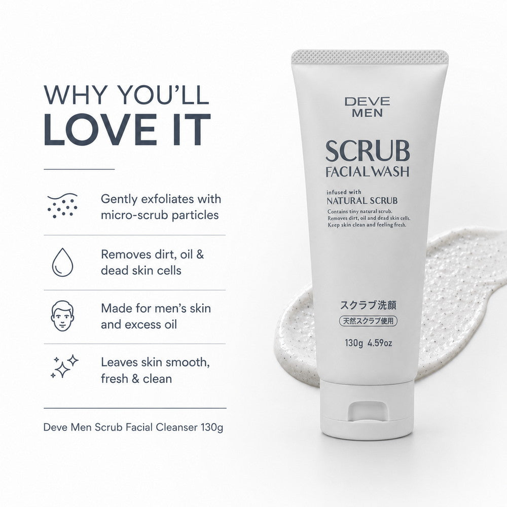 Deve Men Scrub Facial Cleanser 130g