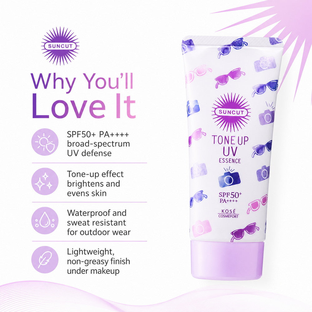 Suncut Sunscreen Tone Up UV Essence Color Control Transparent SPF50+ PA++++ Waterproof 80g