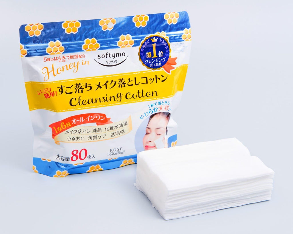 [Kose] Softymo Cleansing Cotton (Honey Mild) 80 sheets