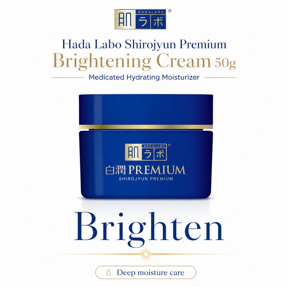 Hada Labo Shirojyun Premium Brightening Cream – Medicated Hydrating Moisturizer 50g