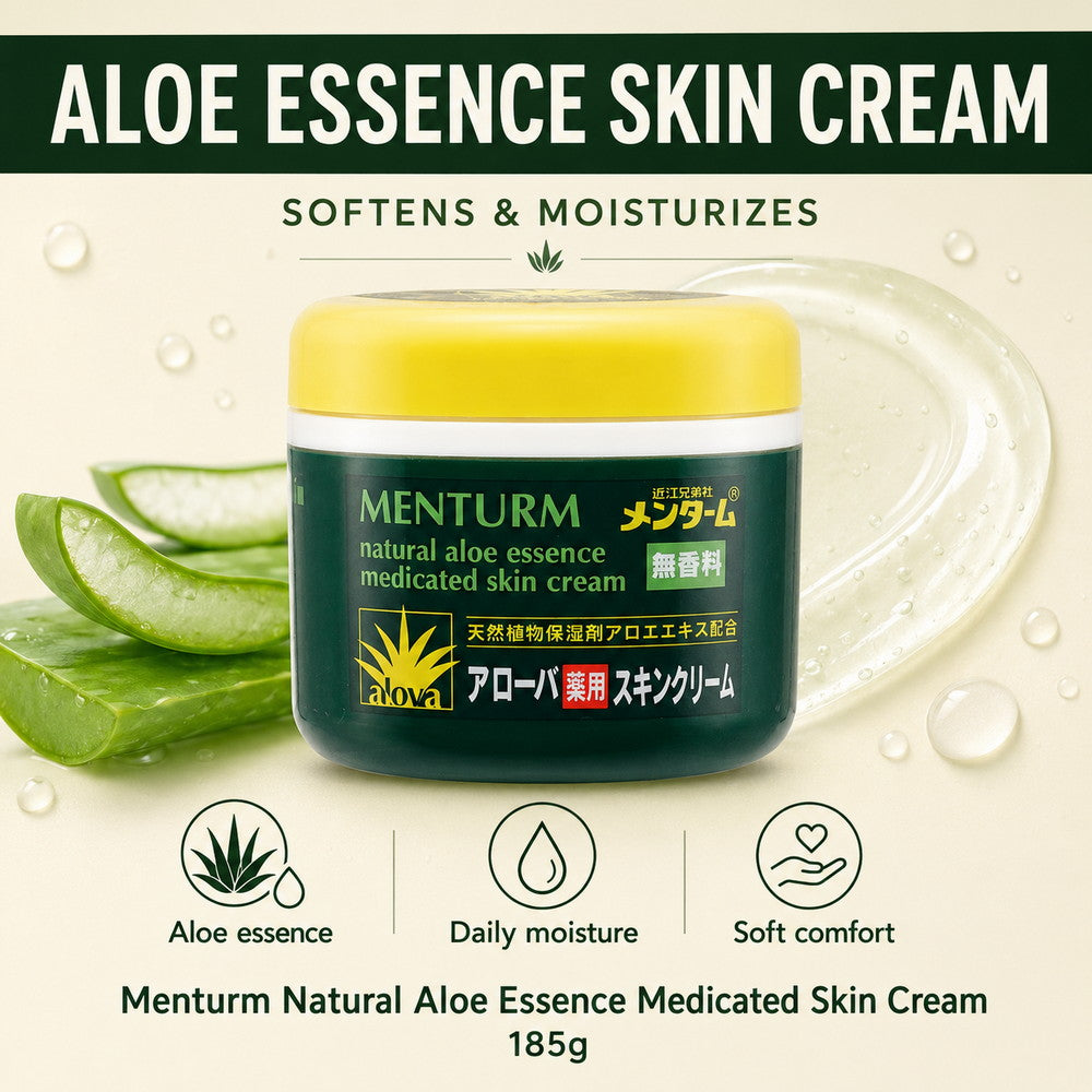 Menturm Natural Aloe Essence Medicated Skin Cream 185g