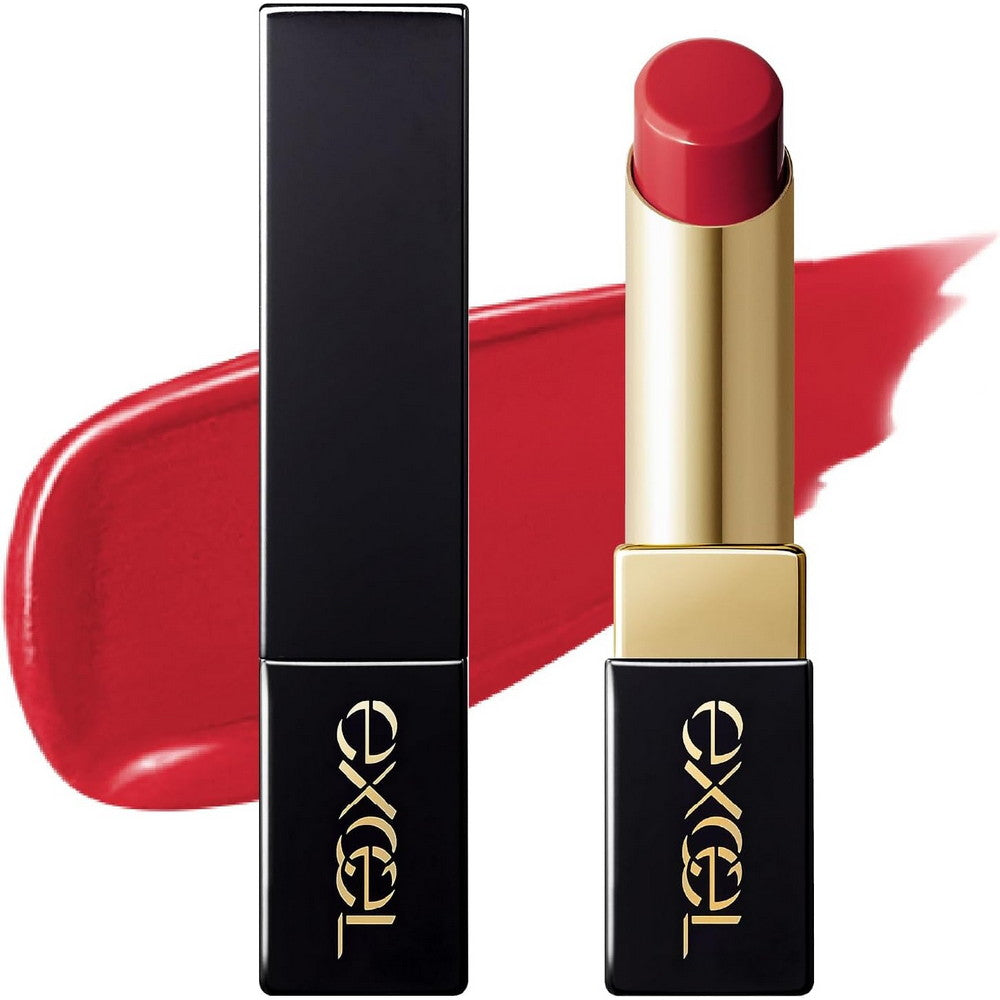 Excel Glaze Balm Lip GB01 Red Garnet – Glossy Hydrating Lipstick 3.8g