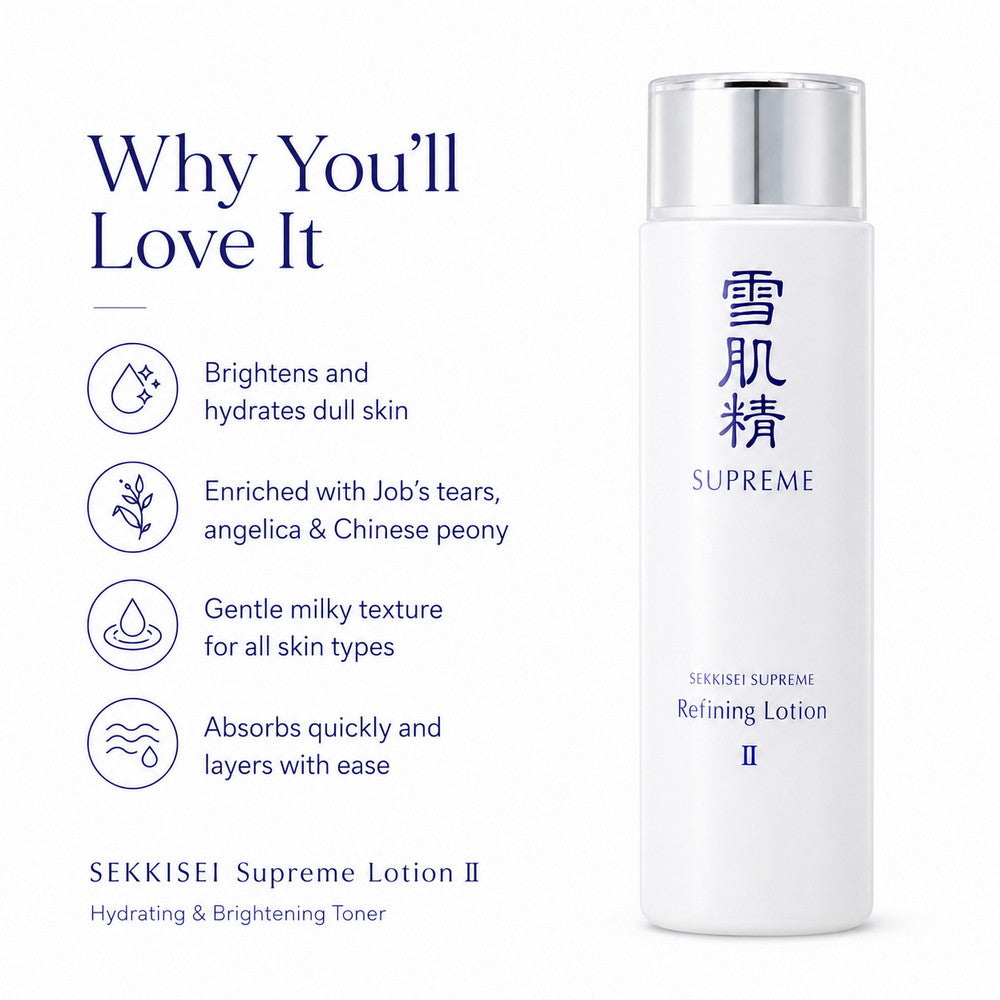 SEKKISEI Supreme Lotion II – Hydrating & Brightening Toner 230ml