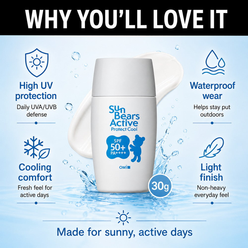 Menturm SunBears Active Protect Cool Sunscreen SPF 50+ PA++++ 30g