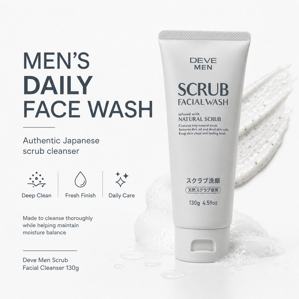Deve Men Scrub Facial Cleanser 130g