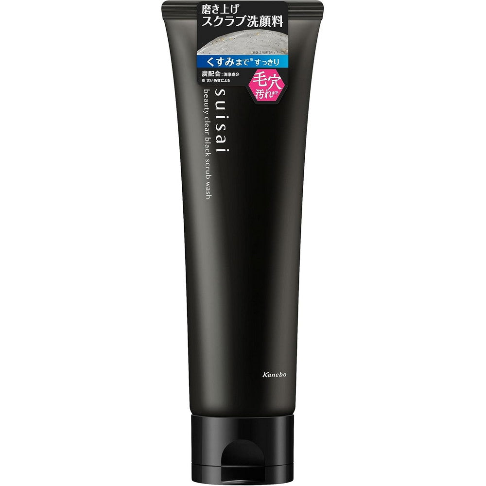 Suisai Beauty Clear Black Scrub Wash Clay Charcoal Pore Cleanser 130g