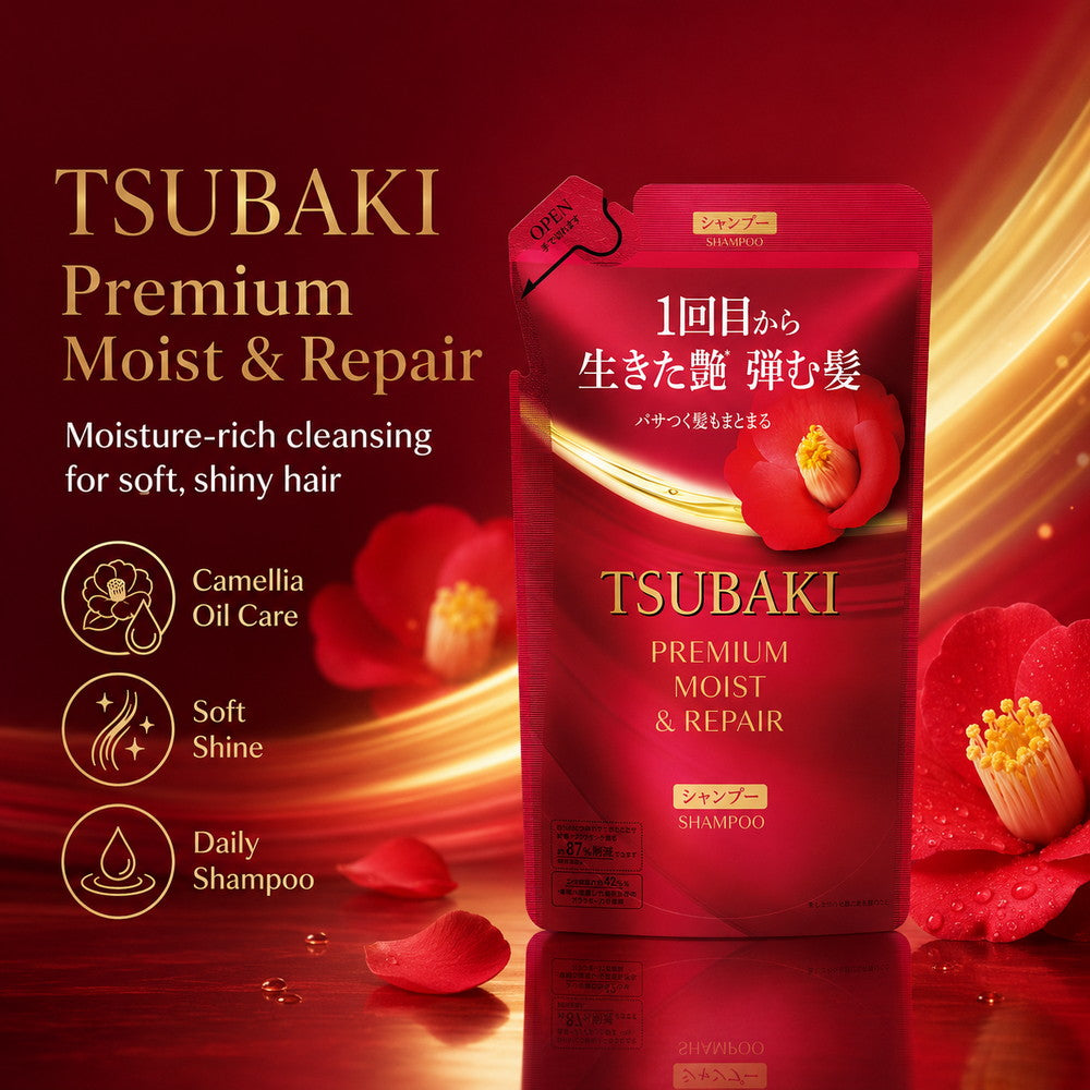 Tsubaki Extra Moist Shampoo Refill 300ml