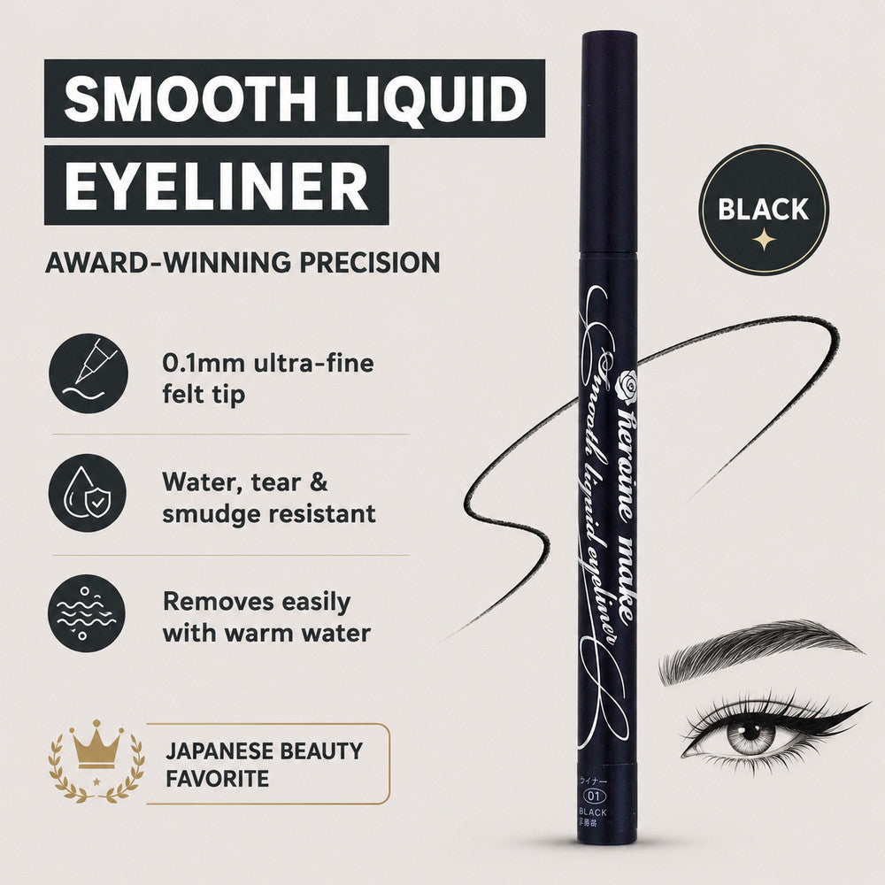 KISSME Heroine Make Smooth Liquid Eyeliner Black 1 piece