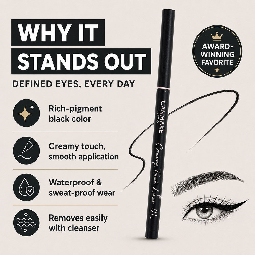 CANMAKE TOKYO Creamy Touch Eyeliner (Black) – 1 piece