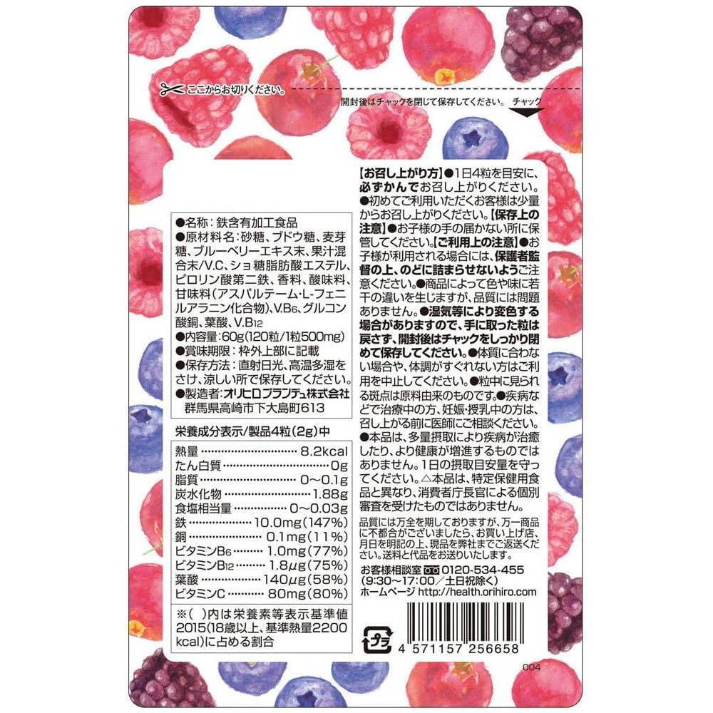 Delicious Chewable Supplement Iron 120 Tablets