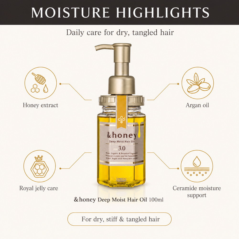 &Honey Deep Moist Hair Oil 100ml