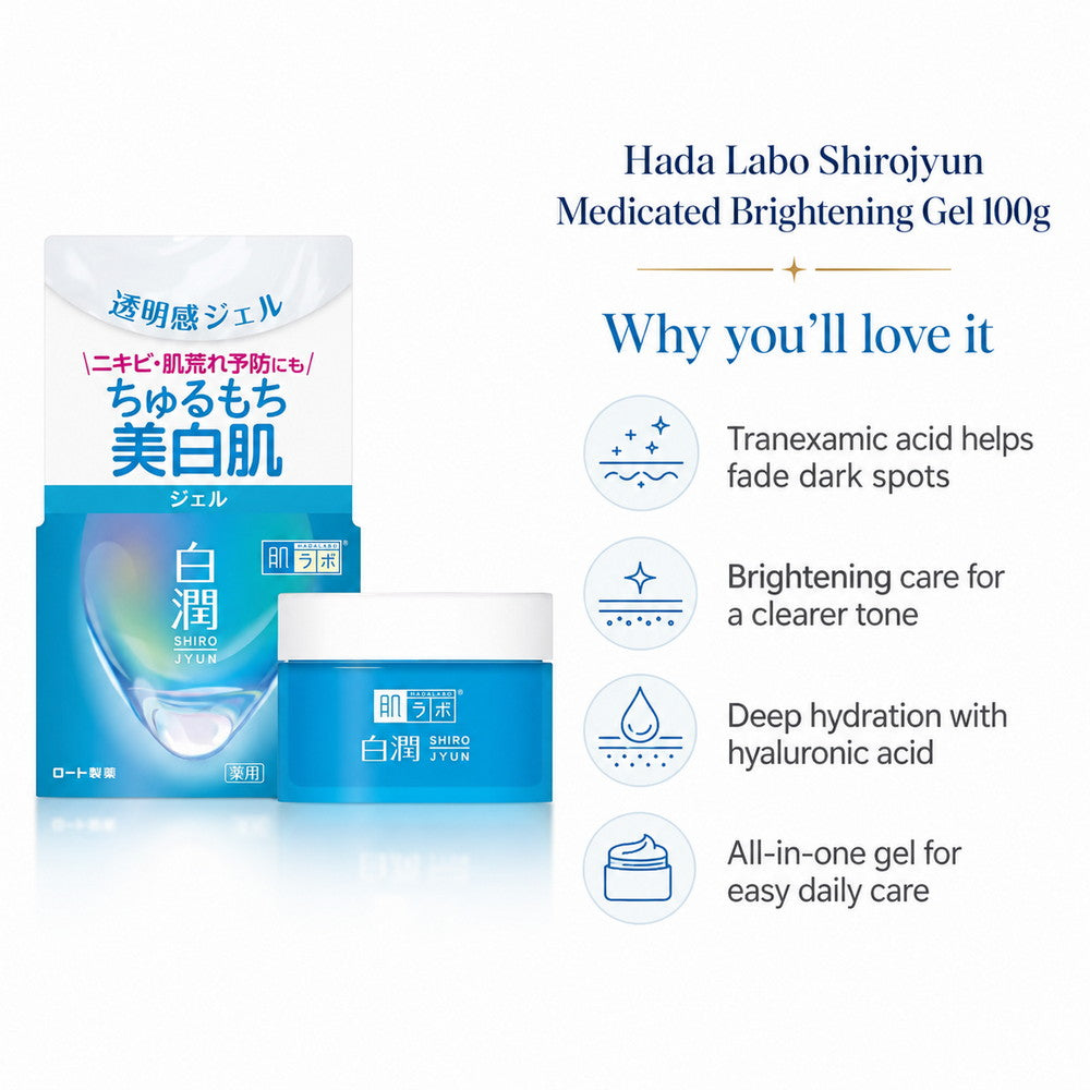 Hada Labo Shirojyun Medicated Brightening Gel – Tranexamic Acid Hydrating Gel 100g