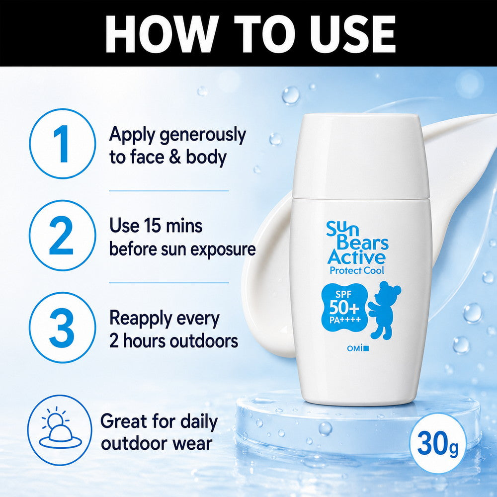 Menturm SunBears Active Protect Cool Sunscreen SPF 50+ PA++++ 30g