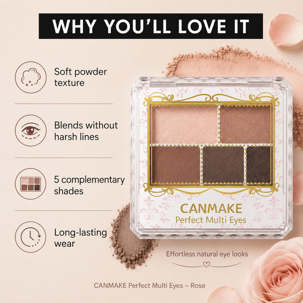 CANMAKE TOKYO Perfect Multi Eyeshadow Rose 3.3g