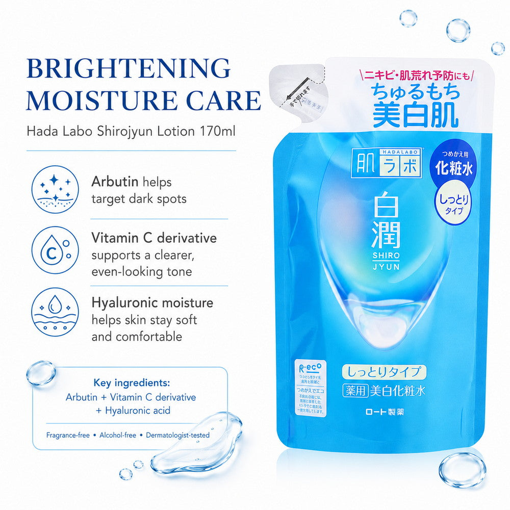 Hada Labo Shirojyun Medicated Whitening Lotion Moisturizing Type Refill 170ml