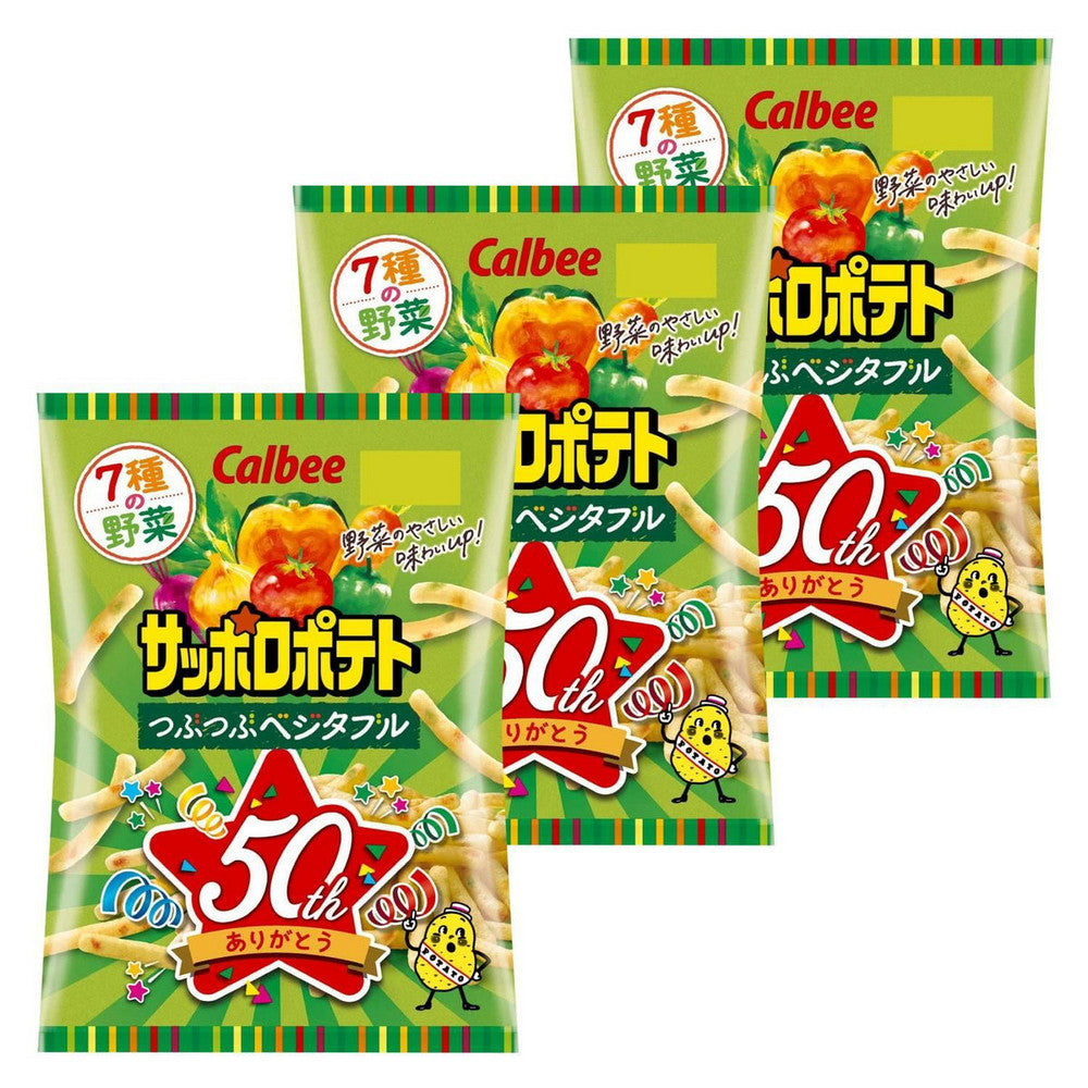 Sapporo Potato Mixed Vegetables Potato Sticks 72g (Pack of 3)