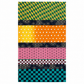 Japanese Anime-Style Quilted Fabric – Green Geometric Pattern