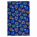 Japanese Anime-Style Quilted Fabric – Blue Geometric Pattern