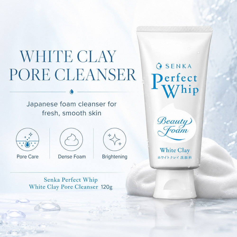 Senka Perfect Whip White Clay Pore Cleanser 120g